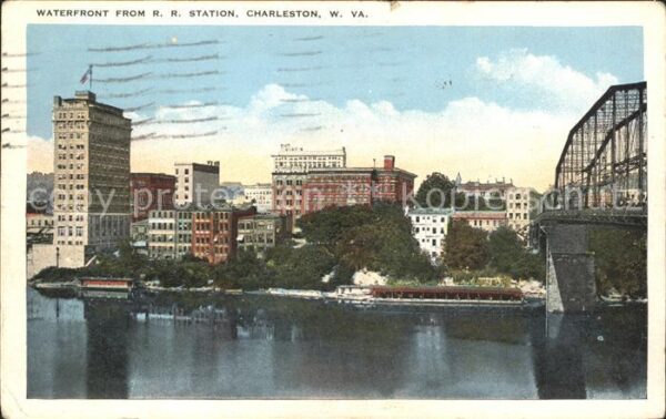 Charleston West Virginia Waterfront from Railroad Station