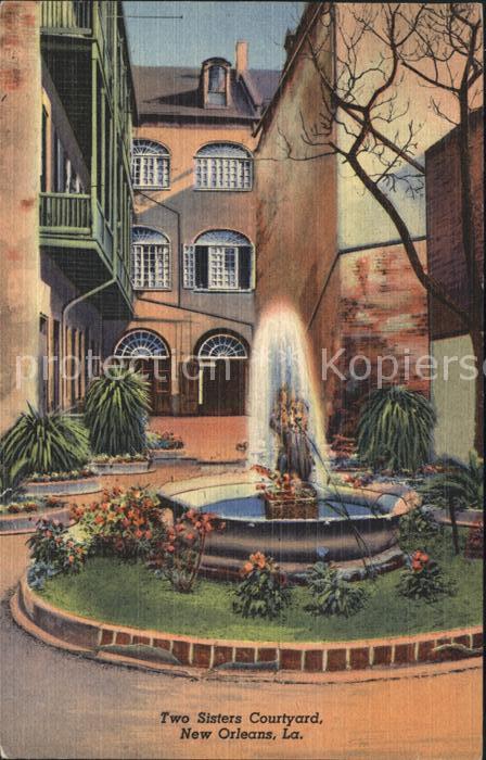 New Orleans Louisiana Two Sisters Courtyard Fountain