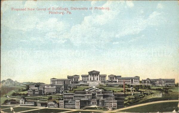 Pittsburg Pennsylvania Proposed New Group of Buildings Univers