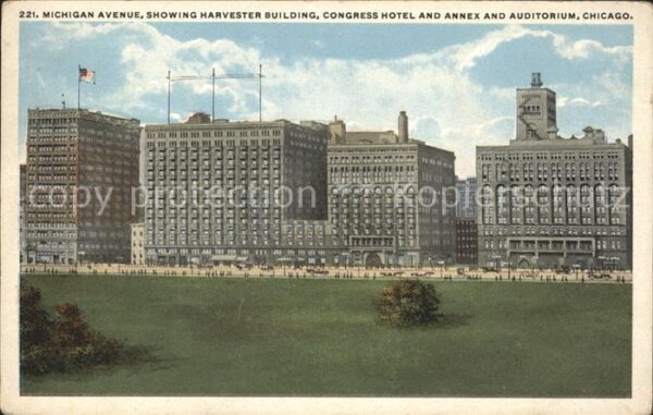 Chicago Illinois Michigan Avenue Harvester Building Cong