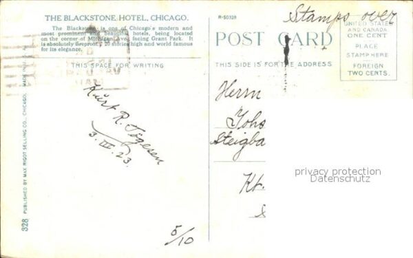 Chicago Illinois Blackstone Hotel – Bild 2