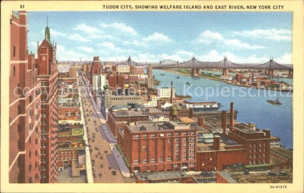 New York City Tudor City Welfare Island East River Br