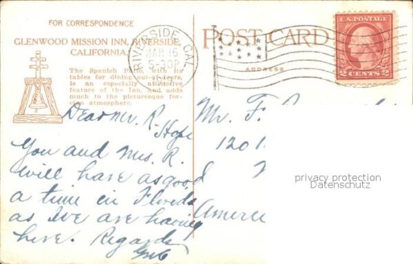 Riverside California Spanish Patio Glenwood Mission Inn – Bild 2
