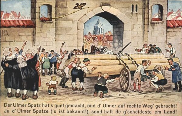 Kuenstlerkarte Die Historie vom Ulmer-Spatzen