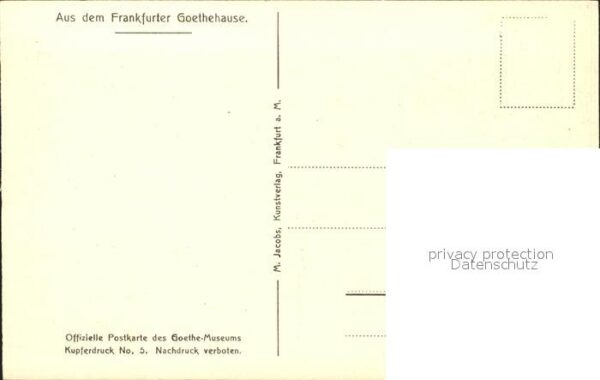Goethe Johann Wolfgang von Vorsaal Goethehaus Frankfurt – Bild 2