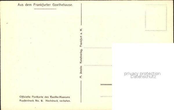 Goethe Johann Wolfgang von Musikzimmer 1. Stock Goethehaus Frankfu – Bild 2