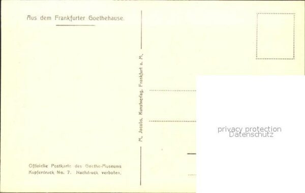 Goethe Johann Wolfgang von Durchblick Staatszimmer 1. Stock Goethe – Bild 2