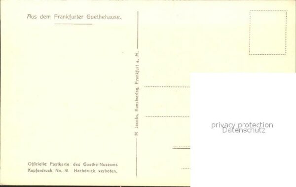 Goethe Johann Wolfgang von Gemäldekabinett II. Stock Goethehaus Fr – Bild 2