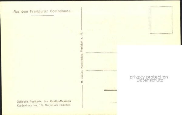 Goethe Johann Wolfgang von Studierzimmer II. Stock Goethehaus Fran – Bild 2