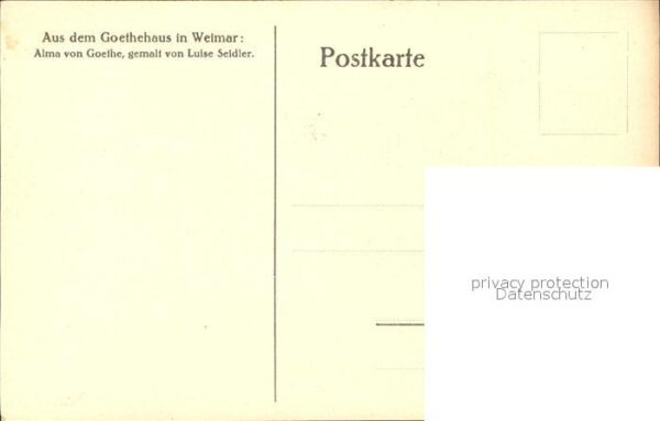Goethe Johann Wolfgang von Alma von Goethe Weimar Luise Seidler – Bild 2