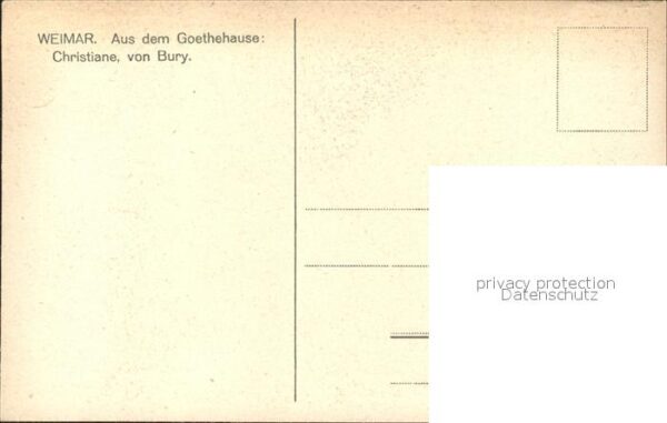 Goethe Johann Wolfgang von Christiane v. Bury Goethehaus Weimar – Bild 2