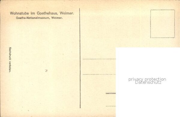 Goethe Johann Wolfgang von Wohnstube Goethehaus Weimar – Bild 2
