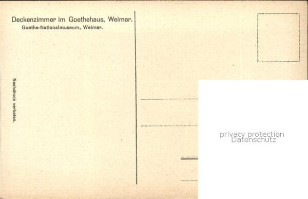 Goethe Johann Wolfgang von Deckenzimmer Goethehaus Weimar – Bild 2