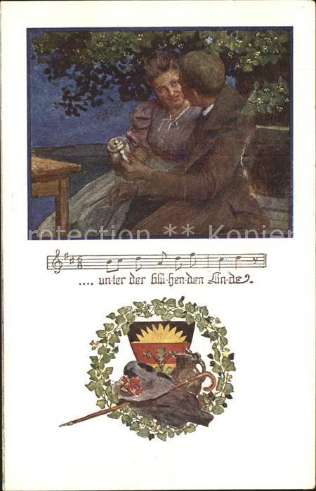 Verlag Schulverein Nr. 1068 Lied Liederkarte unter der blühend