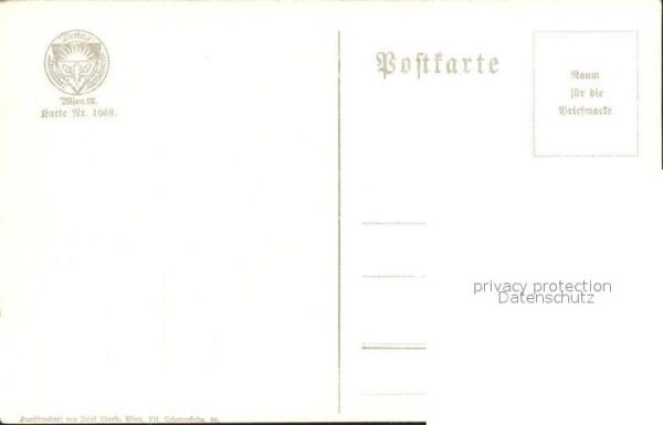 Verlag Schulverein Nr. 1068 Lied Liederkarte unter der blühend – Bild 2