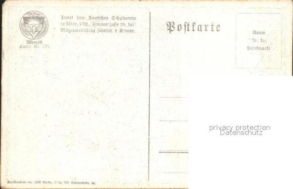 Verlag Schulverein Nr. 371 Lied Liederkarte In einem kühlen Gr – Bild 2