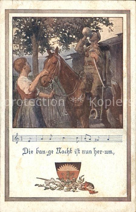 Verlag Schulverein Nr. 1234 Lied Liederkarte Die bange Nacht i