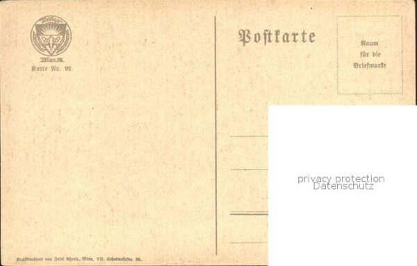 Verlag Schulverein Nr. 92 Lied Liederkarte O wonnevolle Jugend – Bild 2