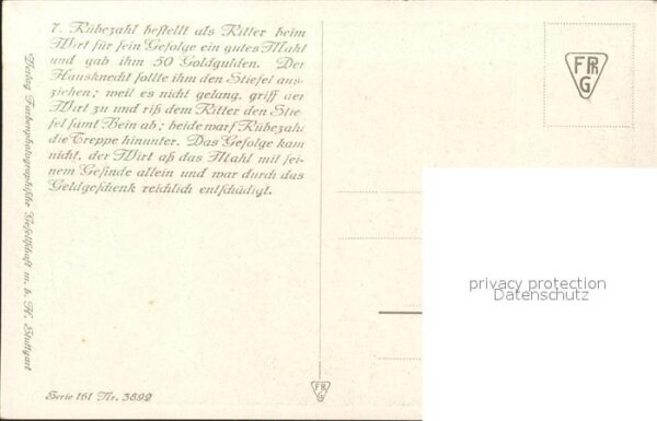 Maerchen Sagen Rübezahl Serie 161 Nr. 3892 Künstlerkar – Bild 2