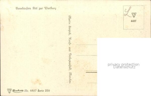 Wagner Richard Komponist Tannhäuser Ritt zur Wartburg Nr. 4487 S – Bild 2
