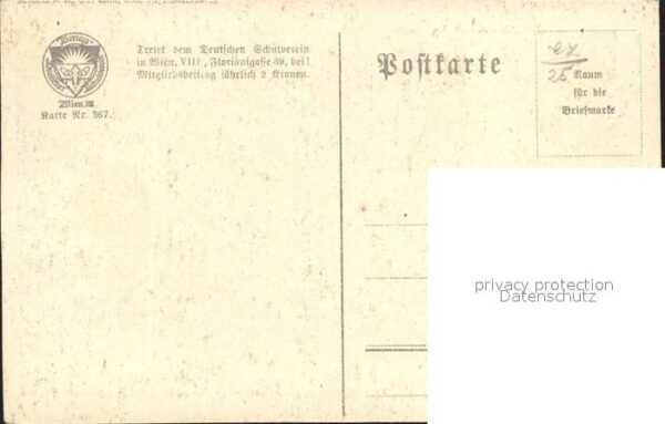 Verlag Schulverein Nr. 367 Lied Liederkarte Muß i denn muß i d – Bild 2