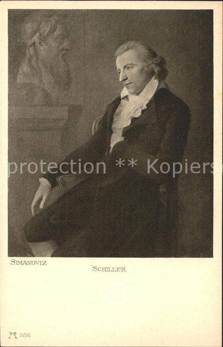 Schiller Friedrich Portrait gemalt L. Simanoviz
