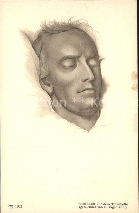 Schiller Friedrich Totenbett gez. F. Jagemann