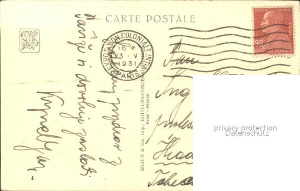 Exposition Coloniale Paris 1931 Cameroun Togo Pavillon de la Chasse – Bild 2