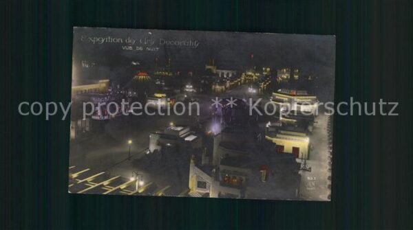 Exposition Arts Decoratifs Paris 1925 Vue de Nuit Verlag A. Noyer Nr. 103