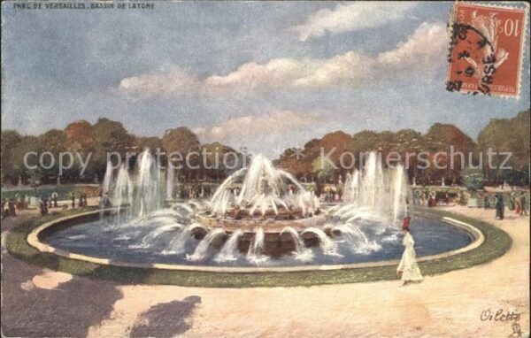 Verlag Tucks Oilette Nr. 11 Serie 944 P Versailles Chateau Bassi