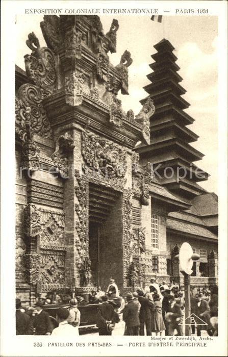 Exposition Coloniale Internationale Pari Pavillon des Pays-Bas