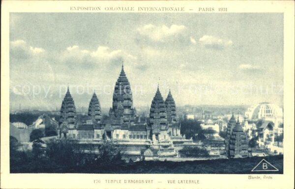 Exposition Coloniale Internationale Pari Temple d_Angkor-Vat