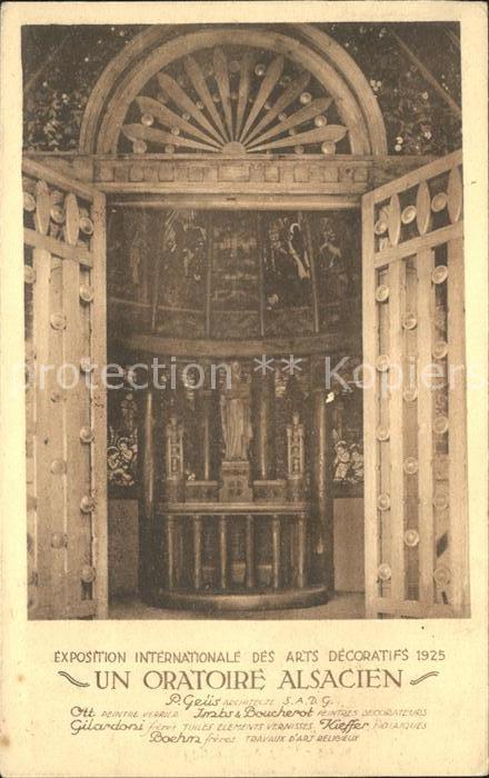 Exposition Arts Decoratifs Paris 1925 Oratoire Alsacien
