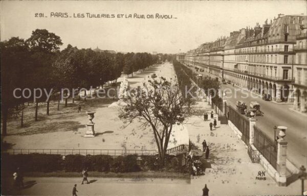 Verlag Noyer (AN Paris) Nr. 291 Paris Les Tuileries et la Rue de Ri