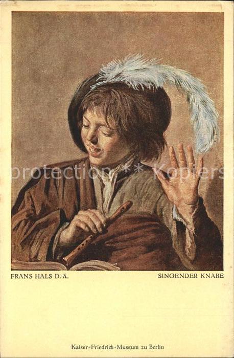 Kuenstlerkarte Frans Hals D.Ä. Singender Knabe Nr. 110