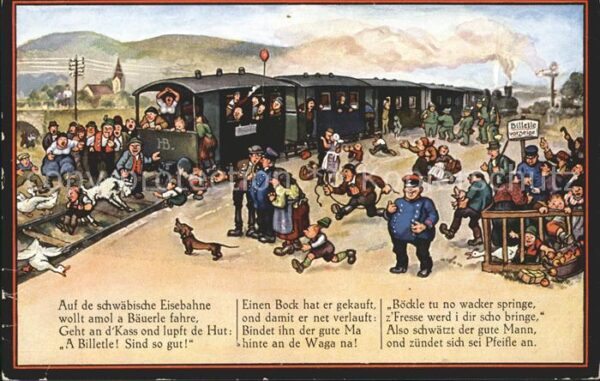 Schwaebische Eisenbahn Lied Humor Dackel Ziege