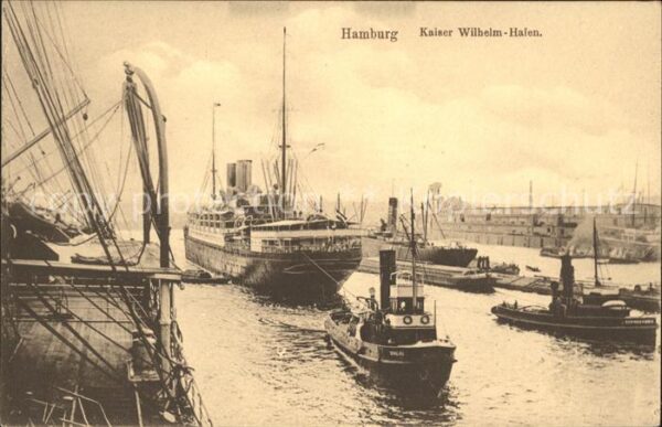 Dampfer Oceanliner Hamburg Kaiser Wilhelm-Hafen