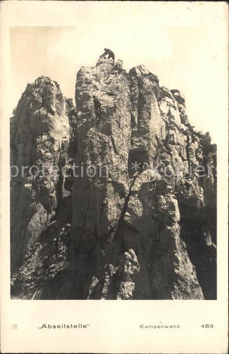 Bergsteigen Klettern Kampenwand Abseilstelle