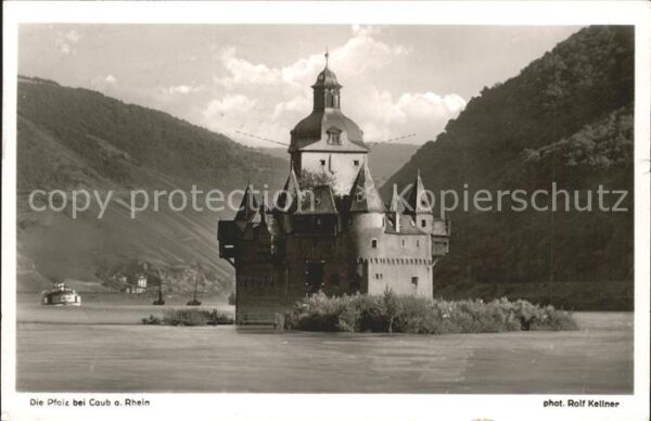 Foto Kellner Rolf Nr. 5297 Die Pfalz Caub am Rhein