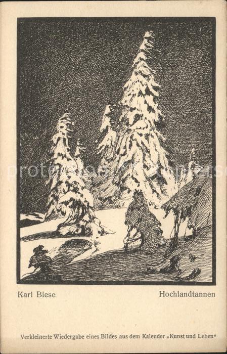 Biese Carl Karl Hochlandtannen Kalender Kunst und Leben