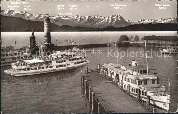 Dampfer Binnenschifffahrt Kempten Lindau i. B. Hafen Schweizer Al