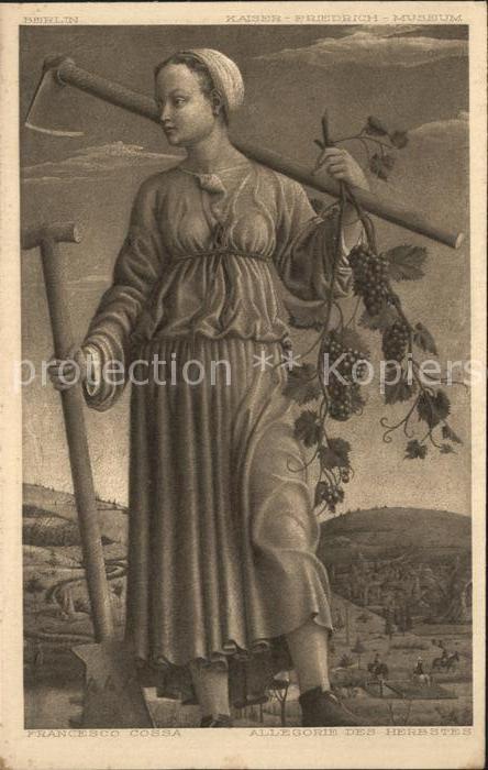 Kuenstlerkarte Francesco Cossa Allegorie des Herbstes