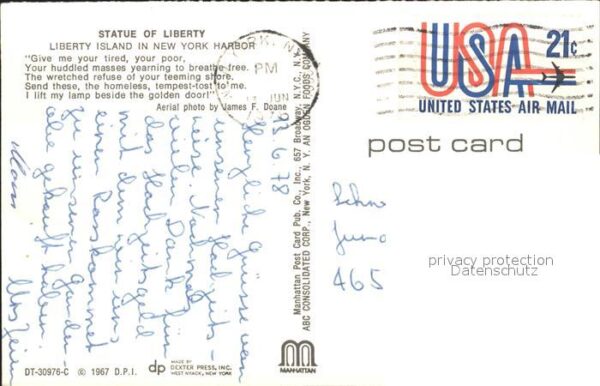 Statue of Liberty  Liberty Island Fliegeraufnahme – Bild 2