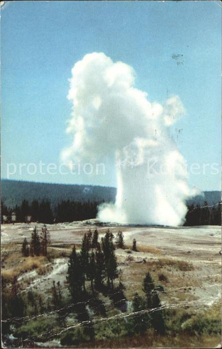 Geysire Vulcans Geysers Vulkane Old Faithful Geyser Yellowstone Park