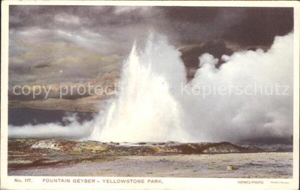 Geysire Vulcans Geysers Vulkane Fountain Geyser Yellowstone Park