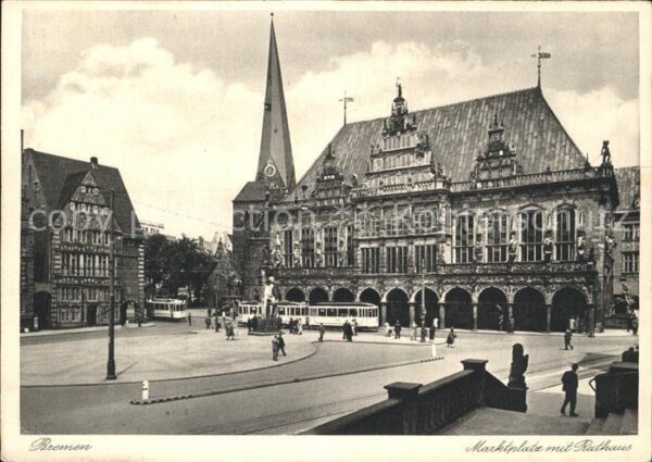 Strassenbahn Bremen Marktplatz Rathaus