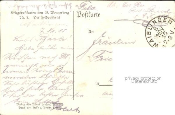 Postbote Brieftraeger Der Feldpostbrief Kriegspostkarte Nr. 4 – Bild 2
