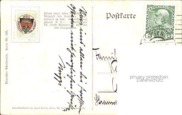 Verlag Schulverein Nr. 146 Kind Junge Weidenkätzchen – Bild 2