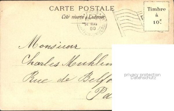 Exposition Universelle Paris 1900 Village Suisse Paris Tours de Berne Lit – Bild 2