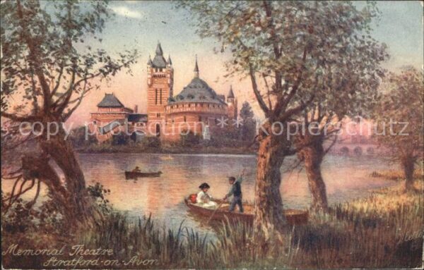 Verlag Tucks Oilette Nr. 7920 Memorial Theatre Stratford on Avon